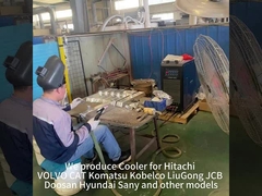 Excavator radiator oil cooler