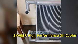 SK60SR Oil Cooler Premium Aluminum Radiator for Excavators